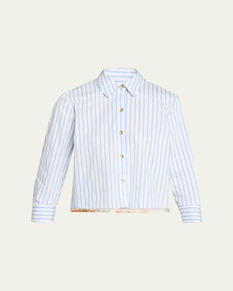 L'agence Fawn Beach-Print Shirt