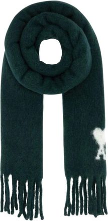 Ami Accessoires, Dames, Groen, ONE Size, Wol, Alpaca Sjaal met Ami de Coeur