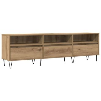Berkfield Home TV Cabinet Artisan Oak 150x30x44.5 cm Engineered Wood in Brown