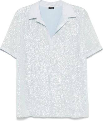 Kiton Top con paillettes - Verde