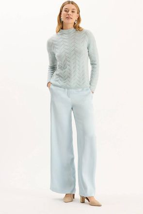 Tyler B&ouml;e Kathy Charmeuse Pants In Blue