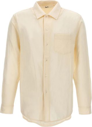 S&eacute;fr Leo Shirt - Heren - Casual Overhemden - Beige - XL - Katoen - Overhemden