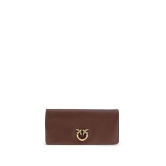 Pinko Bordeaux Calf Leather Bos Taurus Clutch Womens Bag