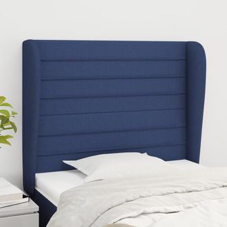 vidaXL Cabecero Con Orejas De Tela Azul 103x23x118/128 Cm Vidaxl