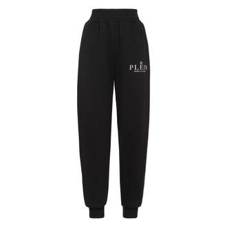 Philipp Plein Iconic Plein Trainingsbroeken - Dames - Sweatpants - Zwart - S - Katoen - Broeken