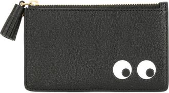 Anya Hindmarch Eyes Zipped Card Case - Dames - Portefeuilles - Zwart - ONE Size - Leer - Accessoires