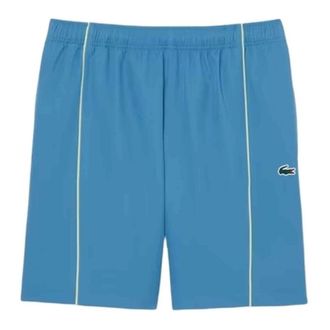 Lacoste Korte Broeken, Heren, Blauw, M, Diamond Tafeta Ribeted Short