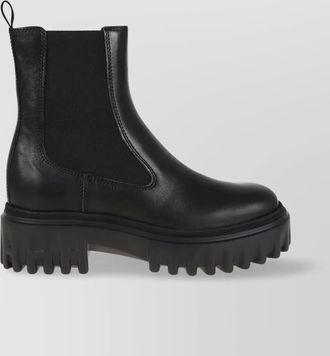 Hogan chunky sole ankle length chelsea boots