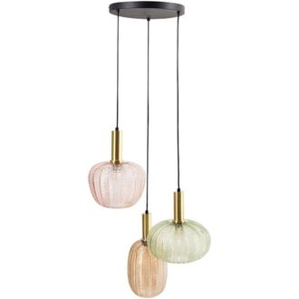 Beliani Pendant Lamp NJORO Glass Multicolour