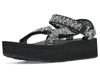Teva Flatform Womens Dress Sandals Crafted Floral Black/Grey : 11 B - Medium, Synthetic