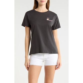 Rip Curl Tide Line Standard Graphic T-Shirt in Washed Black at Nordstrom, Size Xx-Small