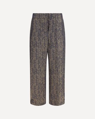 Giorgio Armani Chevron jacquard viscose Pants Female 42