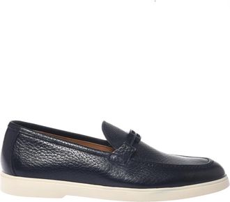 Baldinini Tumbled Leather Loafer - Heren - Loafers - Blauw - 41 EU - Leer - Schoenen