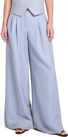 TWP Avery Wool Wide Leg Pants in Halogen Blue at Nordstrom, Size 12