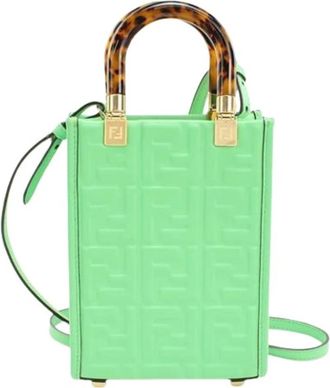 Fendi Pre-owned Vintage Mini Handbag - Dames - Vintage Mini Tas - Groen - ONE Size - Leer - Vintage
