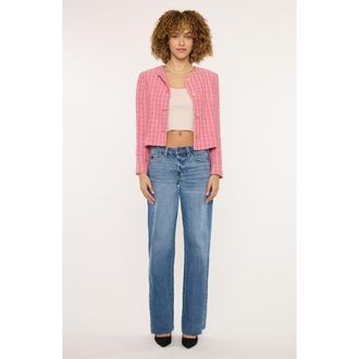 Kancan Marianne Mid Rise Wide Leg Jeans in Medium Dark at Nordstrom, Size 28 X 32