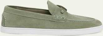 Christian Louboutin Mens Chambeliboat Nubuck Boat Shoes