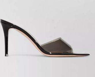 Gianvito Rossi glass mule sandal clear strap heel