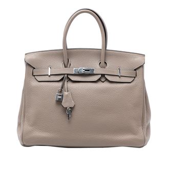 Herm&egrave;s Gris Asphalte Togo Birkin Retourne 35
