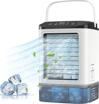 OEM Aire Acondicionado Port&aacute;til, Mini Enfriador De Aire, Dep&oacute;sito De Agua De 900 Ml Con Enfriador, Ventilador Y Humidificador 4 En 1, 3 Velocidades De Vie