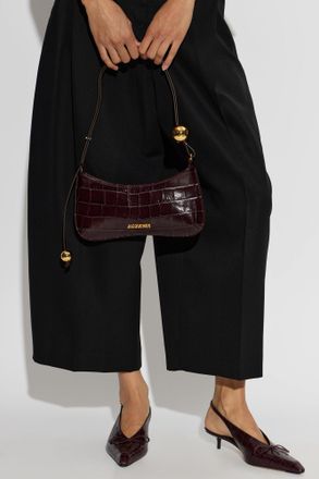 Jacquemus Leather Bag Bisou Perle, Womens, Brown
