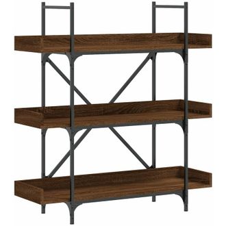 vidaXL Vidaxl - Librer&iacute;a 3 Estantes Madera Ingenier&iacute;a Marr&oacute;n 100x33x108,5 Cm