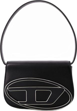Diesel Womens Leather Shoulder Bag Black Cowhide