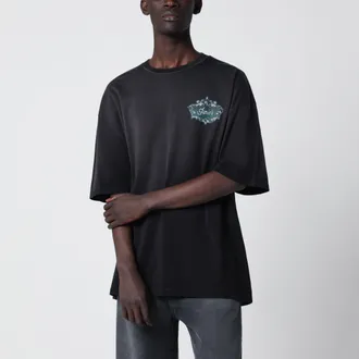 Amiri T-shirt nera in cotone con logo