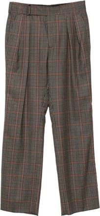 Paul Smith Pantaloni a quadri con pieghe - Marrone