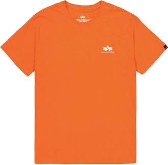Alpha Industries T-Shirt ALPHA INDUSTRIES Basic T-Shirt SL, Herren, Gr. XL, orange (boost orange), Obermaterial: 100% Baumwolle, Shirts T-Shirt