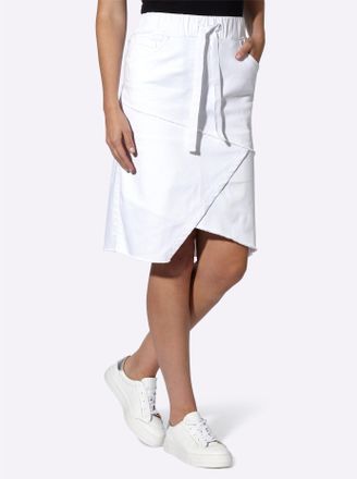 Heine Schlupfrock HEINE, Damen, Gr. 34, wei&szlig;, 98% Baumwolle, 2% Elasthan, unifarben, kurz, R&ouml;cke Schlupfrock