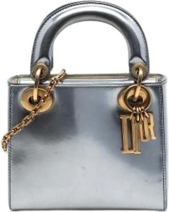 Dior Pre-owned Lady Dior - Dames - Vintage Mini Tas - Grijs - ONE Size - Leer - Vintage