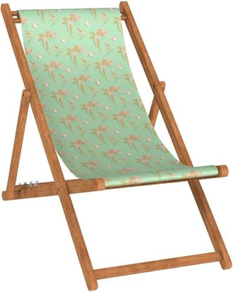 Vent de Bohème Silla plegable de haya con estampado floral laguna