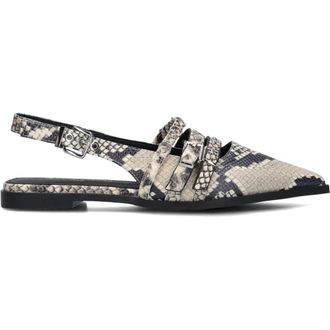 Stefano Lauran Schoenen, Dames, Beige, 40 EU, Leer, Elegante Zwarte Slingbacks voor Vrouwen