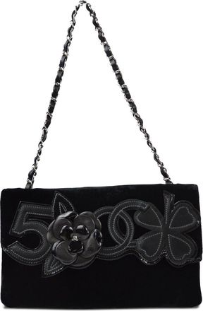 Chanel 2006 Camellia shoulder bag - women - Velvet - One Size - Black