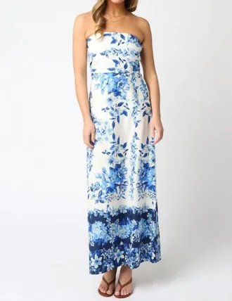 Olivaceous Laurel Maxi Dress In White Floral