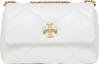 Tory Burch Small Kira Schoudertas - Dames - Schoudertassen - Wit - ONE Size - Leer - Tassen
