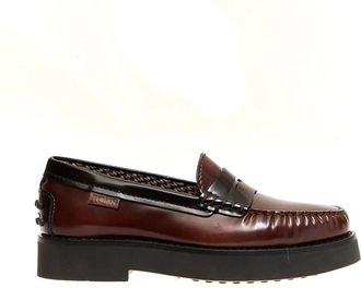 Tod's Bruine leren Loafer schoenen Aw 23 - Dames - Loafers - Bruin - 36 EU - Schoenen