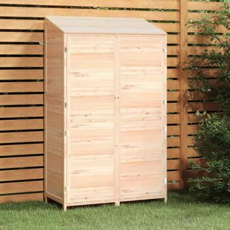 Berkfield Home Garden Shed 102x52x174.5 cm Solid Wood Fir in Brown