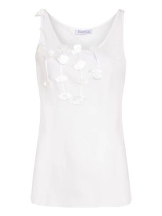 Gloria Coelho floral sleeveless blouse - White