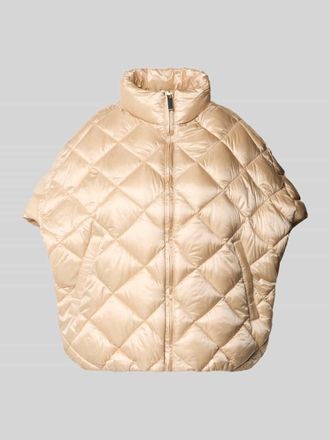 Stefanel Poncho mit Kapp&auml;rmeln und Stehkragen in Beige, Gr&ouml;&szlig;e XS/S