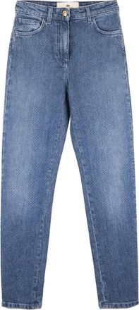 Elisabetta Franchi Straight Jeans - Dames - Regular Fit Jeans - Blauw - W26 - Katoen - Jeans
