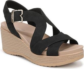 Dr. Scholls Cali Beach Slingback Platfrom Wedge Sandal in Black at Nordstrom, Size 6.5