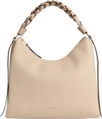 Coccinelle Boheme Grana Double Hobo Bag - Dames - Handtassen - Beige - ONE Size - Katoen - Tassen