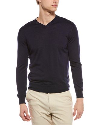 Eleventy Wool & Silk-Blend V-Neck Sweater