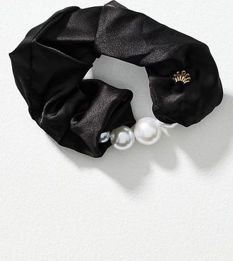 Lele Sadoughi Pearl Satin Scrunchie