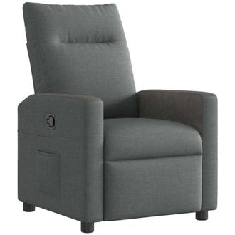 vidaXL Sillón reclinable Gris oscuro 69 x 86 x 100 cm tela vidaXL