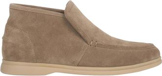 Estro & Luminara Velours instappers met hoge schacht - Dames - Enkellaarsjes - Beige - 38 EU - Leer - Schoenen