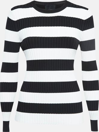 Cynthia Rowley Black/white Stripe Patterned Full Sleeve Sweater