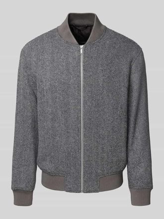 Selected Regular Fit Bomberjacke aus Woll-Mix Modell JENS in Mittelgrau, Größe XXL